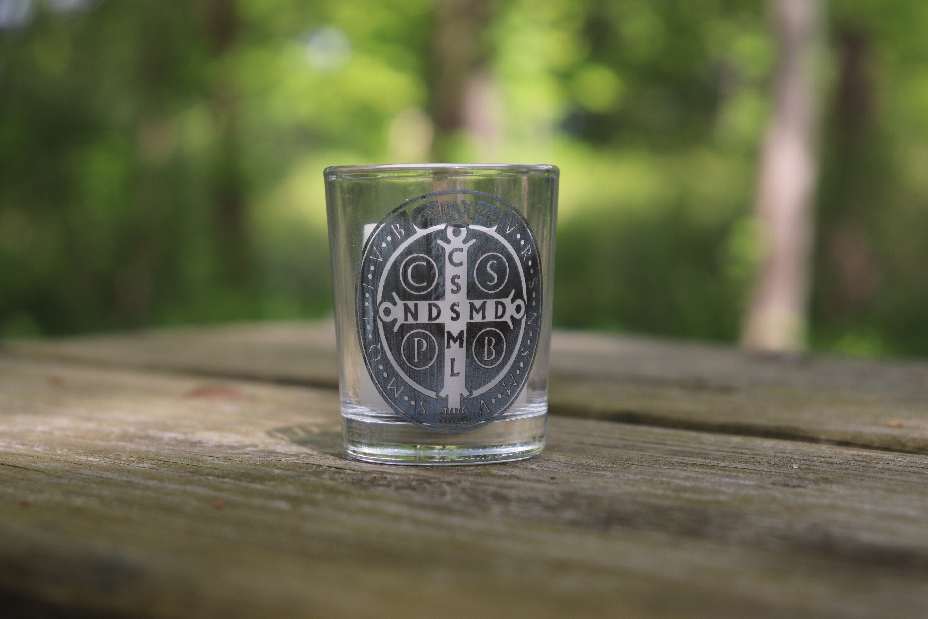 Benedict Medal Votive Candle Holder