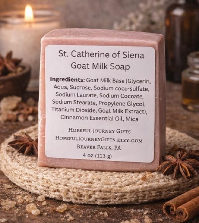St. Catherine of Siena Cinnamon Goat Milk Soap