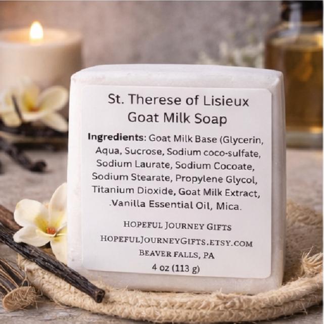 St. Thérèse of Lisieux Vanilla Goat Milk Soap