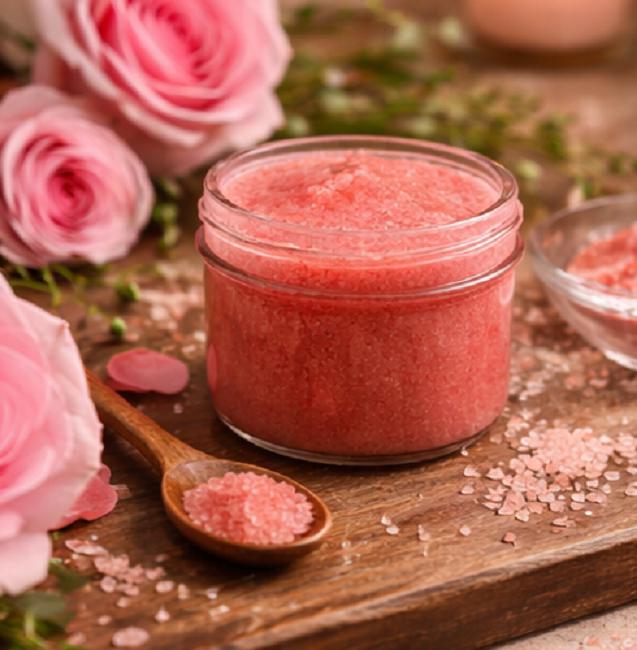 Virgin Mary Rose Salt Scrubs