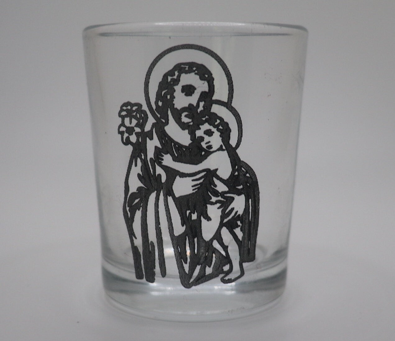 St. Joseph Saint Glass Votive Holder