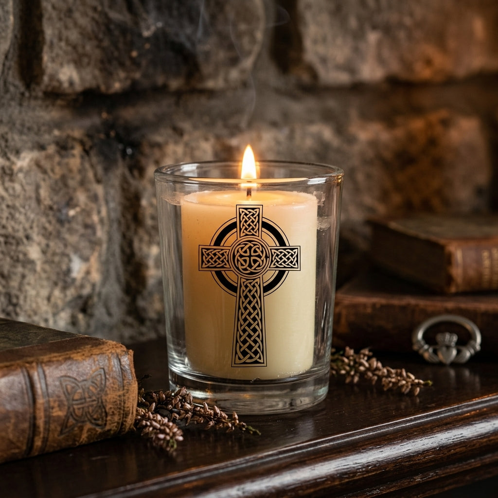 Celtic Cross Votive Candle Holder