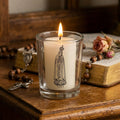 Our Lady of Fatima Glass Votive Holder