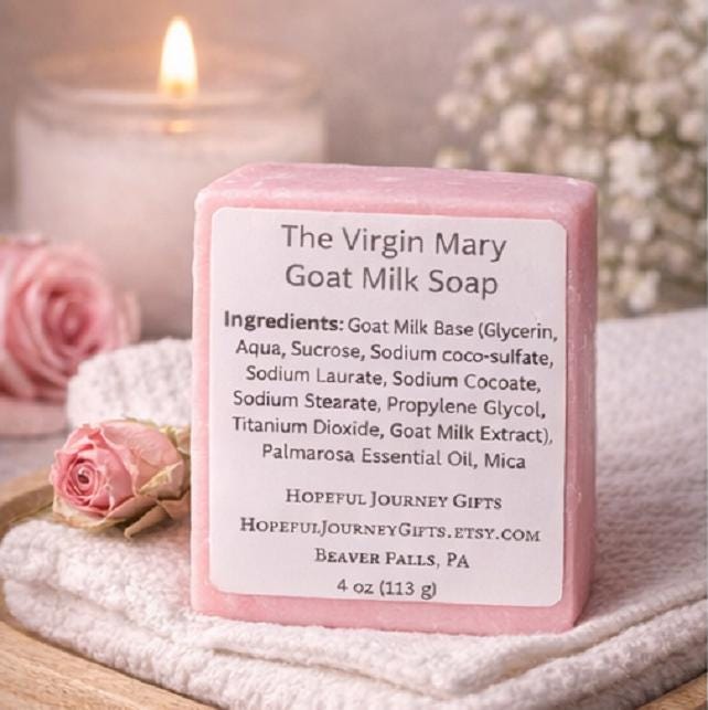 Virgin Mary Rose Goat Milk Soap