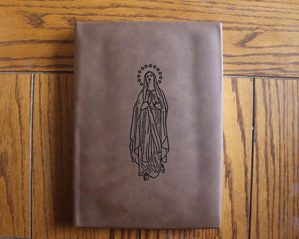 Our Lady of Lourdes Leatherette Hardcover Journal (112 Page, 7" x9.75")