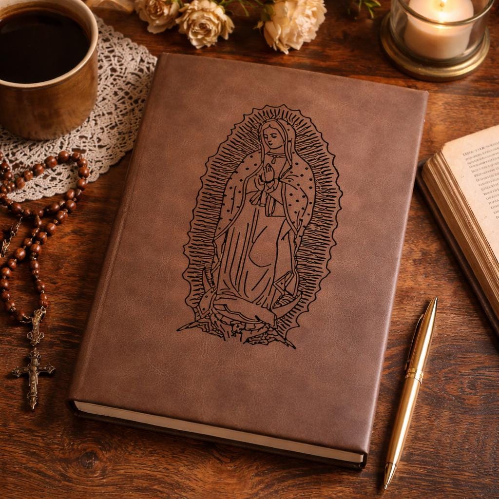 Our Lady of Guadalupe Leatherette Hardcover Journal (112 Page, 7" x 9.75")